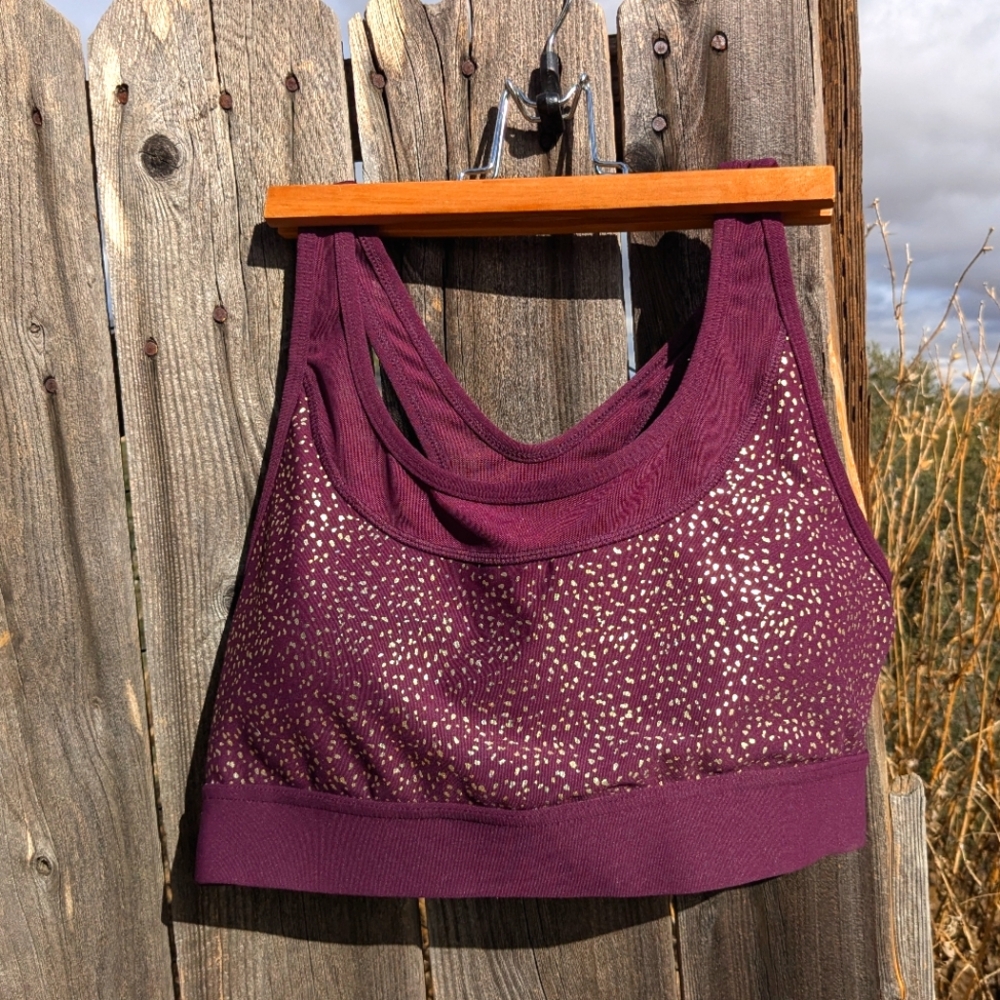 Activ8 Maroon & Gold XL Sports Bra, Never Worn & Clean